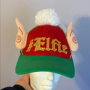 Pugs #Elfie Ugly Christmas Mesh Back Hat with Plush Elf Ears OS